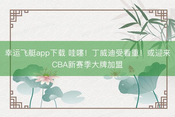 幸运飞艇app下载 哇噻！丁威迪受看重！或迎来CBA新赛季大牌加盟