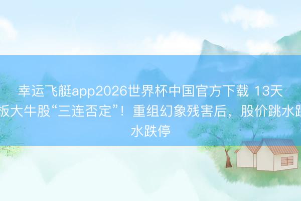 幸运飞艇app2026世界杯中国官方下载 13天10板大牛股“三连否定”！重组幻象残害后，股价跳水跌停
